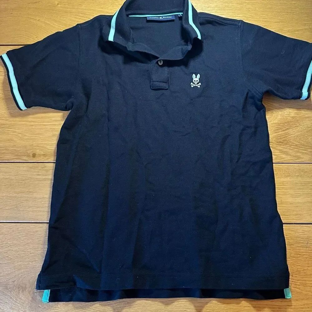 Psycho Bunny black polo large 14-16